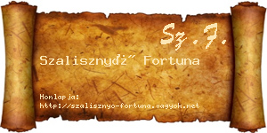 Szalisznyó Fortuna névjegykártya